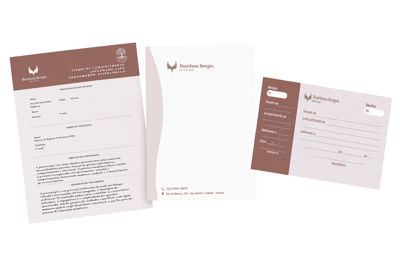 Mockup de Documentos Profissionais